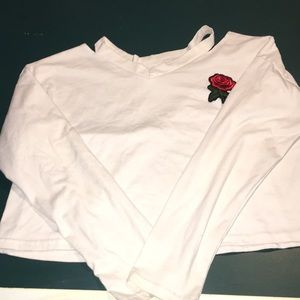 Rose crop top size small
